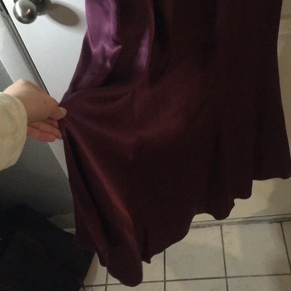 Ann Klein 100% Silk Burgundy Formal Halter Dress for Black Tie size 8 Gown - Picture 4 of 10